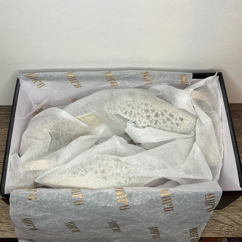 Gold Iridescent Closed Toe Heels - Picture 8 of 8